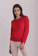 Carica l&#39;immagine nel visualizzatore di Gallery, maglia scollo tondo - mimì muà - rosso
