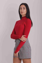 Carica l&#39;immagine nel visualizzatore di Gallery, maglia a lupetto con bordi in lurex - mimì muà - rosso
