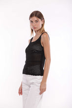 Carica l&#39;immagine nel visualizzatore di Gallery, top in maglia crochet - mimì muà - nero
