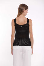 Carica l&#39;immagine nel visualizzatore di Gallery, top in maglia crochet - mimì muà - nero
