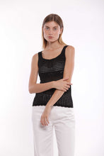 Carica l&#39;immagine nel visualizzatore di Gallery, top in maglia crochet - mimì muà - nero

