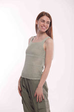 Carica l&#39;immagine nel visualizzatore di Gallery, top in maglia crochet - mimì muà - verde salvia
