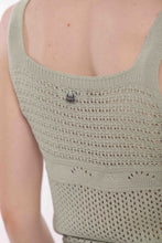 Carica l&#39;immagine nel visualizzatore di Gallery, top in maglia crochet - mimì muà - verde salvia
