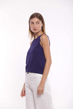 Carica l&#39;immagine nel visualizzatore di Gallery, top in maglia basic - mimì muà - blu
