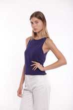 Carica l&#39;immagine nel visualizzatore di Gallery, top in maglia basic - mimì muà - blu
