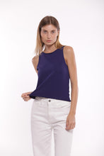 Carica l&#39;immagine nel visualizzatore di Gallery, top in maglia basic - mimì muà - blu
