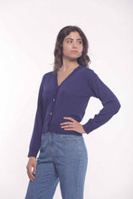 Carica l&#39;immagine nel visualizzatore di Gallery, cardigan basic - mimì muà - blu
