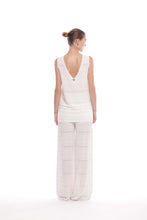 Carica l&#39;immagine nel visualizzatore di Gallery, pantalone palazzo in maglia crochet - mimì muà - bianco 2025
