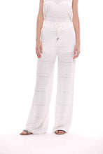 Carica l&#39;immagine nel visualizzatore di Gallery, pantalone palazzo in maglia crochet - mimì muà - bianco 2025
