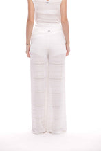 Carica l&#39;immagine nel visualizzatore di Gallery, pantalone palazzo in maglia crochet - mimì muà - bianco 2025
