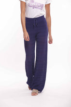 Carica l&#39;immagine nel visualizzatore di Gallery, pantalone palazzo in maglia crochet - mimì m 2025uà - blu
