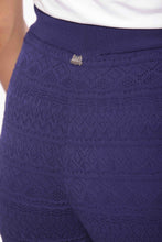 Carica l&#39;immagine nel visualizzatore di Gallery, pantalone palazzo in maglia crochet - mimì m 2025uà - blu

