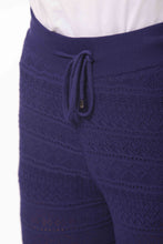 Carica l&#39;immagine nel visualizzatore di Gallery, pantalone palazzo in maglia crochet - mimì m 2025uà - blu

