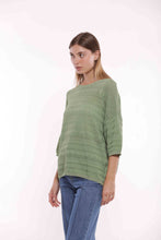 Carica l&#39;immagine nel visualizzatore di Gallery, maglia over crochet - mimì muà - verde salvia
