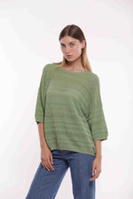 Carica l&#39;immagine nel visualizzatore di Gallery, maglia over crochet - mimì muà - verde salvia
