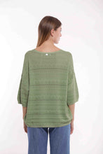 Carica l&#39;immagine nel visualizzatore di Gallery, maglia over crochet - mimì muà - verde salvia
