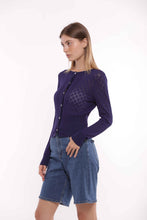 Carica l&#39;immagine nel visualizzatore di Gallery, cardigan in crochet - mimì muà - blu
