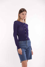 Carica l&#39;immagine nel visualizzatore di Gallery, cardigan in crochet - mimì muà - blu
