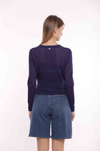 Carica l&#39;immagine nel visualizzatore di Gallery, cardigan in crochet - mimì muà - blu
