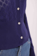 Carica l&#39;immagine nel visualizzatore di Gallery, cardigan in crochet - mimì muà - blu
