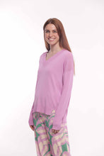 Carica l&#39;immagine nel visualizzatore di Gallery, maglia scollo a V con spacchetti - mimì muà - ciclamino
