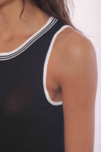 Carica l&#39;immagine nel visualizzatore di Gallery, top in maglia con dettagli bicolor - mimì muà - blu bianco
