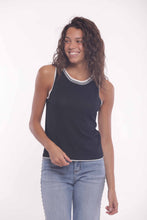 Carica l&#39;immagine nel visualizzatore di Gallery, top in maglia con dettagli bicolor - mimì muà - blu bianco

