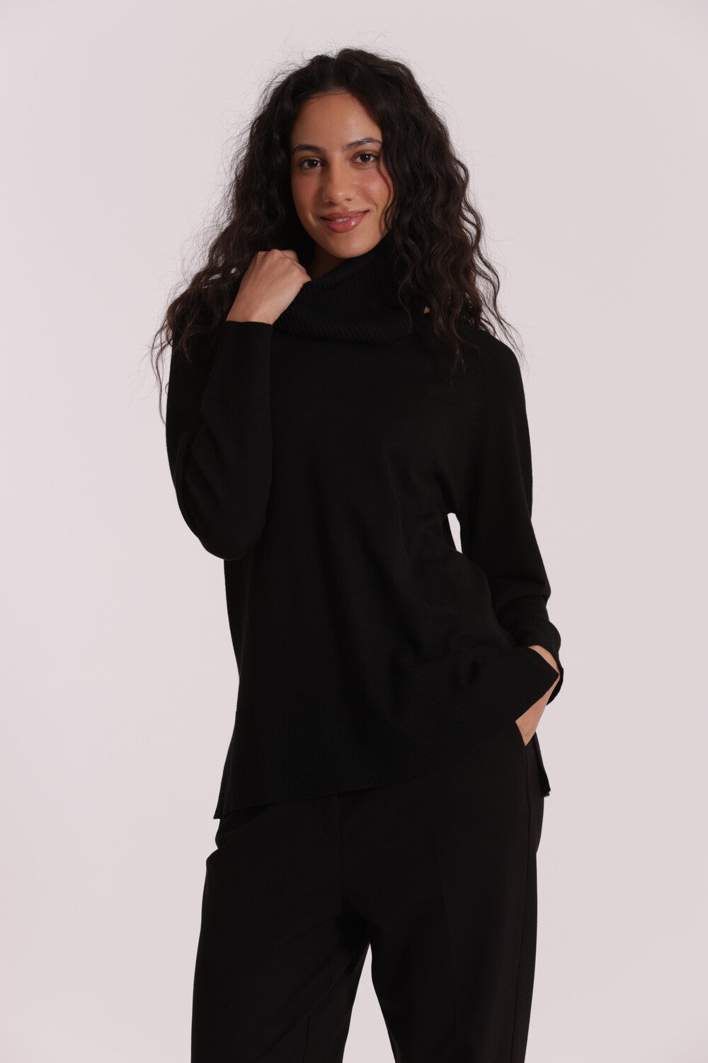 maglia over con spacchi laterali - mimì muà -nero