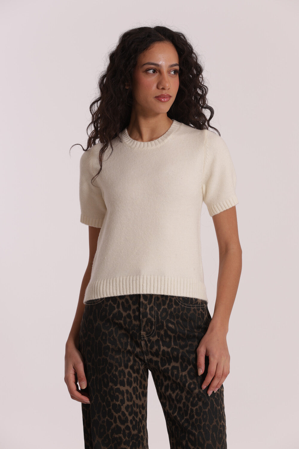 maglia maniche corte - mimì muà - panna