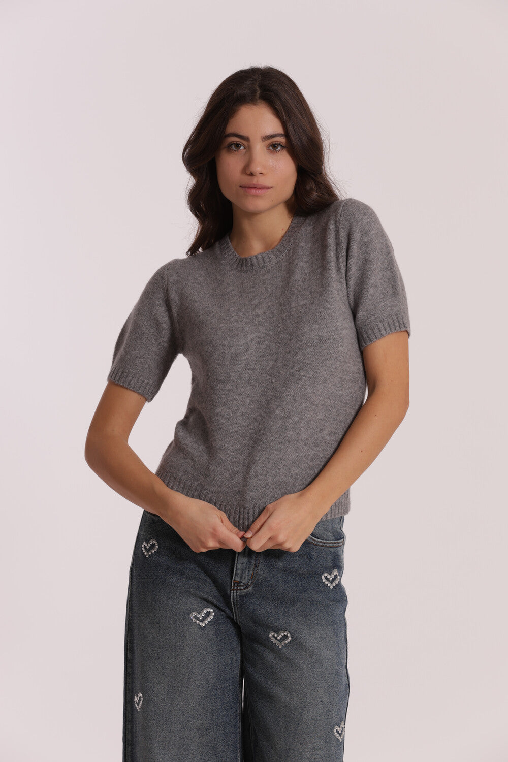 maglia maniche corte - mimì muà - grigio