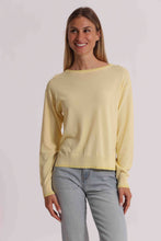 Carica l'immagine nel visualizzatore di Gallery, maglia a maniche lunghe con dettagli in lurex - mimì muà - giallo chiaro
