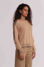 Carica l'immagine nel visualizzatore di Gallery, maglia a maniche lunghe con dettagli in lurex - mimì muà - cammello
