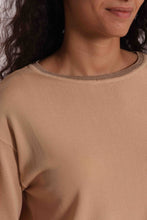 Carica l'immagine nel visualizzatore di Gallery, maglia a maniche lunghe con dettagli in lurex - mimì muà - cammello
