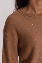 Carica l'immagine nel visualizzatore di Gallery, maglia  con paillettes  - mimì muà - cammello
