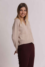 Carica l'immagine nel visualizzatore di Gallery, maglia cardigan con tasche - mimì muà - beige chiaro
