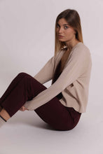 Carica l'immagine nel visualizzatore di Gallery, maglia cardigan con tasche - mimì muà - beige chiaro
