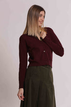 Carica l'immagine nel visualizzatore di Gallery, maglia cardigan con tasche - mimì muà - prugna
