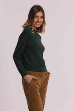 Carica l'immagine nel visualizzatore di Gallery, maglia con dettagli traforati - mimì muà - verde teal
