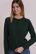 Carica l'immagine nel visualizzatore di Gallery, cardigan scollo tondo  - mimì muà -  verde teal
