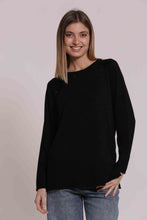 Carica l'immagine nel visualizzatore di Gallery, maglia con strass e collo removibile  - mimì muà -  nero

