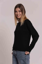 Carica l'immagine nel visualizzatore di Gallery, maglia con collo removibile nero  - mimì muà -  nero
