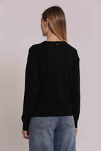 Carica l'immagine nel visualizzatore di Gallery, maglia con collo removibile nero  - mimì muà -  nero
