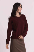 Carica l'immagine nel visualizzatore di Gallery, maglia con collo removibile nero  - mimì muà -  prugna

