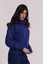 Carica l'immagine nel visualizzatore di Gallery, maglia con collo removibile nero  - mimì muà -  blu china
