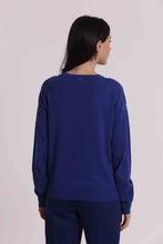 Carica l'immagine nel visualizzatore di Gallery, maglia con collo removibile nero  - mimì muà -  blu china
