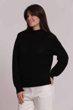 Carica l'immagine nel visualizzatore di Gallery, maglia lupetto con trama diagonale - mimì muà - nero
