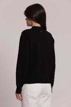 Carica l'immagine nel visualizzatore di Gallery, maglia lupetto con trama diagonale - mimì muà - nero
