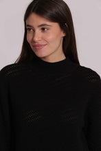 Carica l'immagine nel visualizzatore di Gallery, maglia lupetto con trama diagonale - mimì muà - nero
