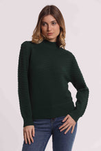 Carica l'immagine nel visualizzatore di Gallery, maglia lupetto con trama diagonale - mimì muà - verde teal
