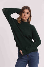Carica l'immagine nel visualizzatore di Gallery, maglia lupetto con trama diagonale - mimì muà - verde teal
